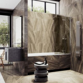 Шторка на ванну MaybahGlass MGV-657-4 69см хром глянцевый